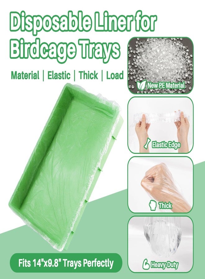 RAINFLOW Disposable Bird Cage Liner - 40PCS Elastic Plastic Small Animal Cage Liners Waterproof Easy to Clean Leakproof for Portable Birdcage Litter Box Liners for Parakeet Hedgehog Hamster (14x9.8in) - Image 4